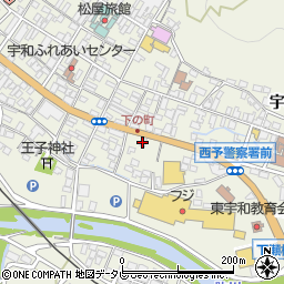 愛媛新聞　エリアサービス卯之町周辺の地図