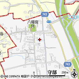 福岡県三井郡大刀洗町守部694周辺の地図