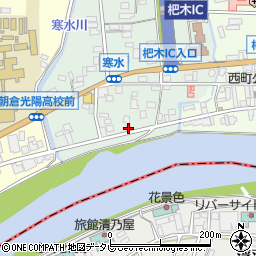 福岡県朝倉市杷木寒水75周辺の地図