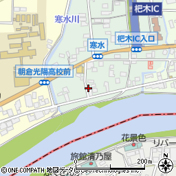 福岡県朝倉市杷木寒水55周辺の地図