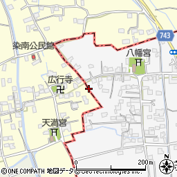 福岡県三井郡大刀洗町守部831周辺の地図