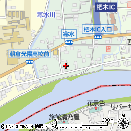 福岡県朝倉市杷木寒水55-6周辺の地図