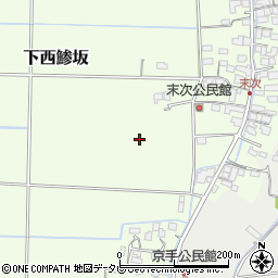 福岡県小郡市下西鯵坂周辺の地図