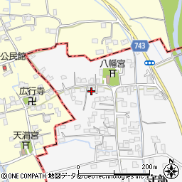福岡県三井郡大刀洗町守部836周辺の地図