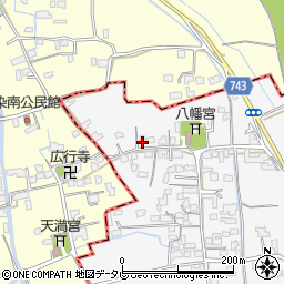 福岡県三井郡大刀洗町守部859周辺の地図