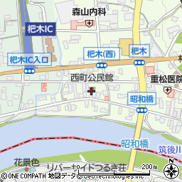 西町公民館周辺の地図