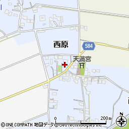 福岡県三井郡大刀洗町西原周辺の地図