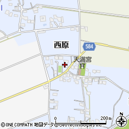 福岡県大刀洗町（三井郡）西原周辺の地図