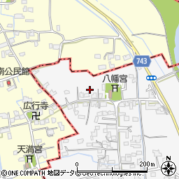 福岡県三井郡大刀洗町守部853周辺の地図