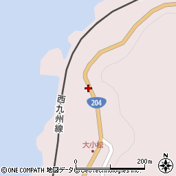 国道２０４号線周辺の地図