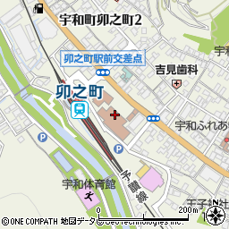 愛媛県西予市周辺の地図