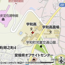 愛媛県立宇和高等学校周辺の地図