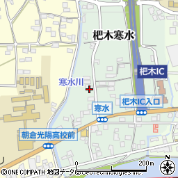 福岡県朝倉市杷木寒水36-2周辺の地図