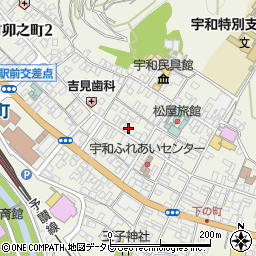 愛媛県西予市宇和町卯之町周辺の地図