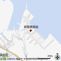 新星鹿漁協魚処理施設周辺の地図