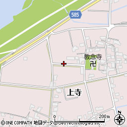 福岡県朝倉市上寺周辺の地図