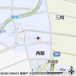 福岡県三井郡大刀洗町西原205周辺の地図