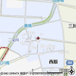 福岡県三井郡大刀洗町西原168周辺の地図