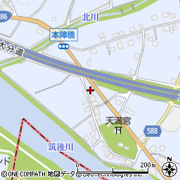 福岡県朝倉市杷木志波5032-1周辺の地図