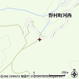 愛媛県西予市野村町河西605周辺の地図