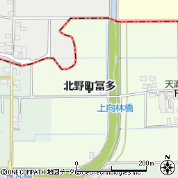 福岡県久留米市北野町冨多周辺の地図