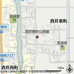 酒井東町公民館周辺の地図