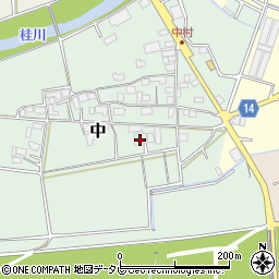 福岡県朝倉市中75周辺の地図