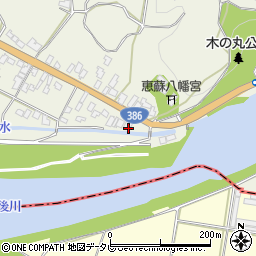 福岡県朝倉市山田180周辺の地図