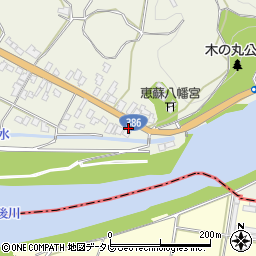 福岡県朝倉市山田181周辺の地図
