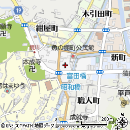 長崎県平戸市魚の棚町周辺の地図