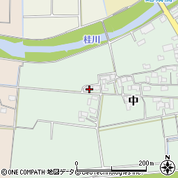 福岡県朝倉市中131周辺の地図