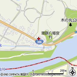 福岡県朝倉市山田185周辺の地図