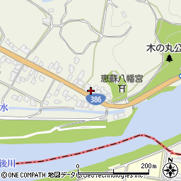 福岡県朝倉市山田186周辺の地図