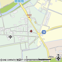 福岡県朝倉市中22周辺の地図
