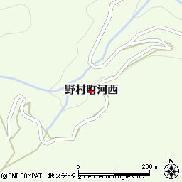 愛媛県西予市野村町河西周辺の地図