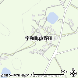 愛媛県西予市宇和町小野田周辺の地図