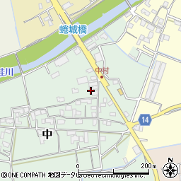福岡県朝倉市中48周辺の地図