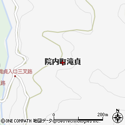 大分県宇佐市院内町滝貞周辺の地図