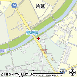 福岡県朝倉市中39周辺の地図
