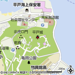 平戸城周辺の地図