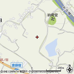 福岡県朝倉市山田周辺の地図