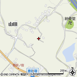福岡県朝倉市山田832-1周辺の地図