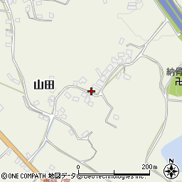 福岡県朝倉市山田793周辺の地図