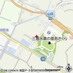 福岡県朝倉市山田2165周辺の地図