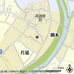 福岡県朝倉市鵜木周辺の地図