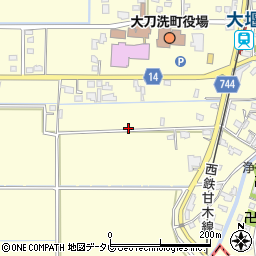福岡県三井郡大刀洗町冨多周辺の地図