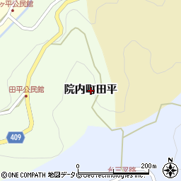 大分県宇佐市院内町田平周辺の地図