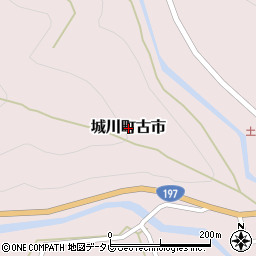 愛媛県西予市城川町古市周辺の地図