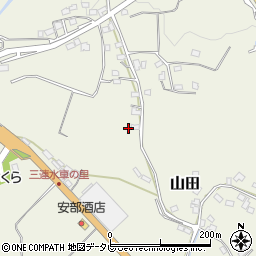 福岡県朝倉市山田1158周辺の地図