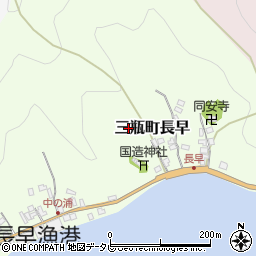 愛媛県西予市三瓶町長早周辺の地図